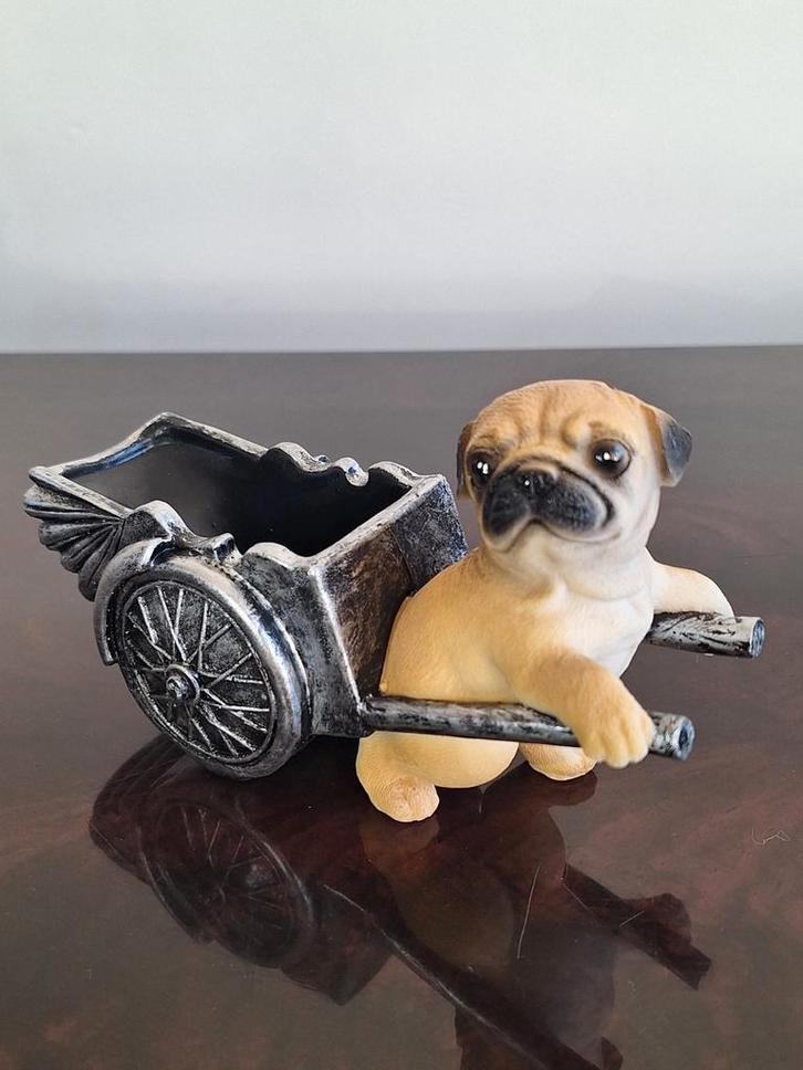 Honden Asbak - Decoratief, Tuin en Terras, Tuinbeelden, Gebruikt, Dierenbeeld, Kunststof, Ophalen of Verzenden