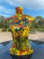 Kleurrijk Torso Beeld - Handgeschilderd Kunstobject 65 cm, Ophalen of Verzenden