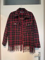 ZARA dames rood geblokte jack jas met studs fringe mt XL, Zara, Maat 46/48 (XL) of groter, Ophalen of Verzenden, Zo goed als nieuw