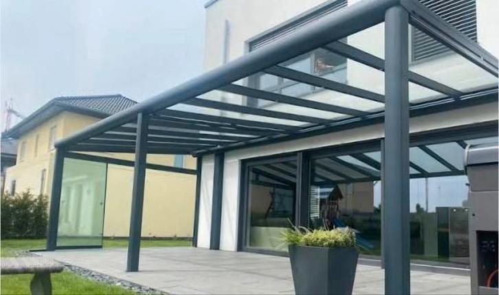 Aluminium Overkapping met Glasdak, Tuin en Terras, Overkappingen, Nieuw, Ophalen of Verzenden