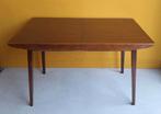 Retro vintage teakhouten eettafel, jaren 60, dinner table, Ophalen, Gebruikt, 100 tot 150 cm, Vintage