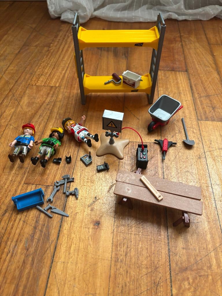 Playmobil City Action 70446 Steiger met werklieden, Kinderen en Baby's, Speelgoed | Playmobil, Ophalen of Verzenden, Gebruikt