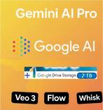 Gemini  AI Pro +Veo 3 + Flow+ 2TB googleDrive opslag, Computers en Software, Ophalen, Nieuw, Android