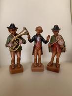 3 beeldjes van Italiaanse muzikanten kunstof H 14 cm, Ophalen of Verzenden