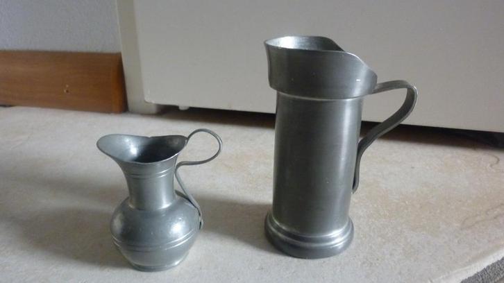 Twee Tinnen Kannen, Antiek en Kunst, Antiek | Tin, Ophalen of Verzenden