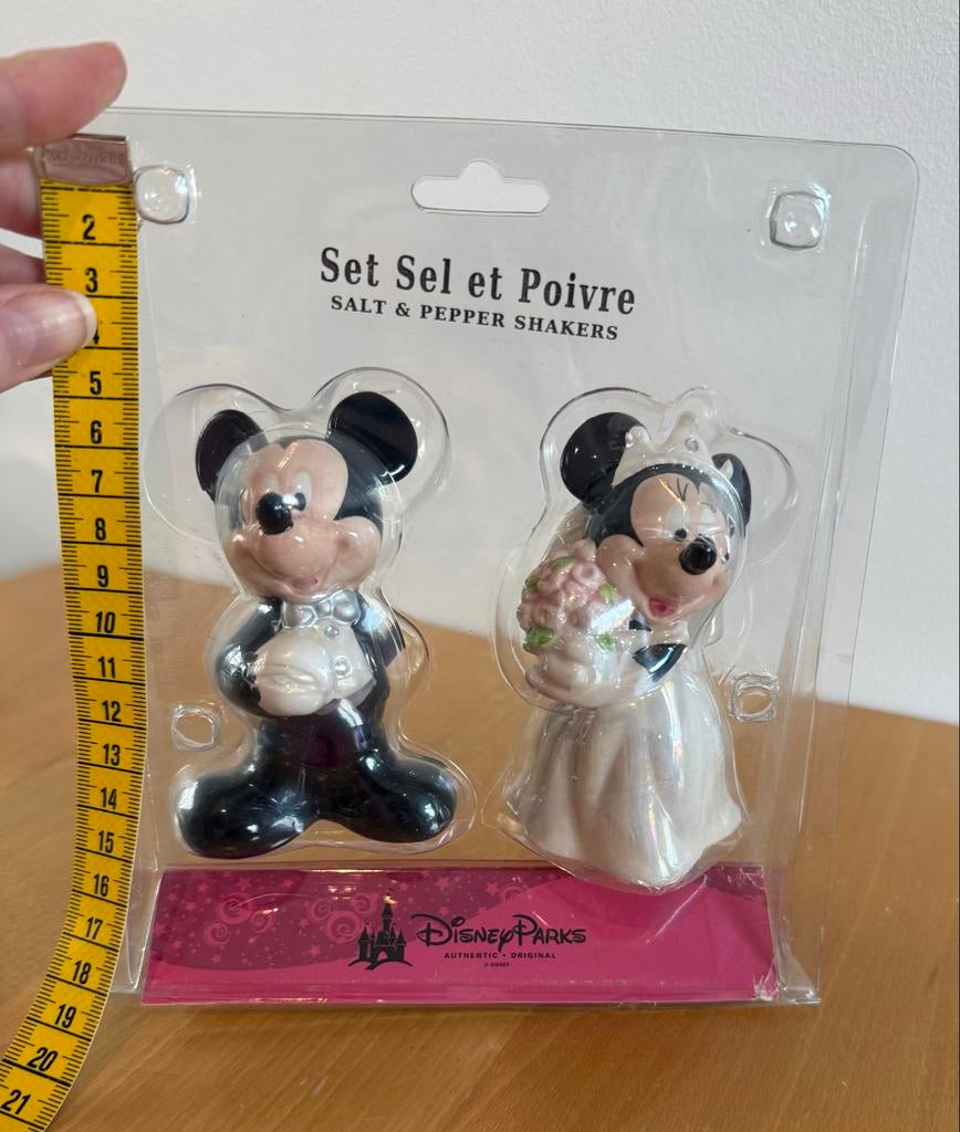 Disneyland Parijs Mickey & Minnie Bruidspaar Peper en Zout, Huis en Inrichting, Keuken | Bestek, Nieuw, Los bestek, Overige materialen