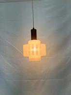 Vintage witte glazen hanglamp uit de jaren 60, Ophalen of Verzenden, Gebruikt