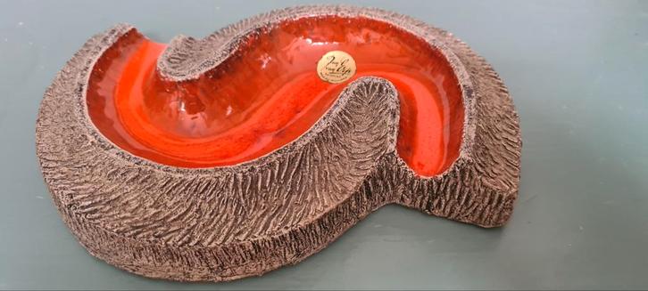 Vintage Jan van Erp schaal / asbak fat lava, Antiek en Kunst, Antiek | Keramiek en Aardewerk, Ophalen of Verzenden