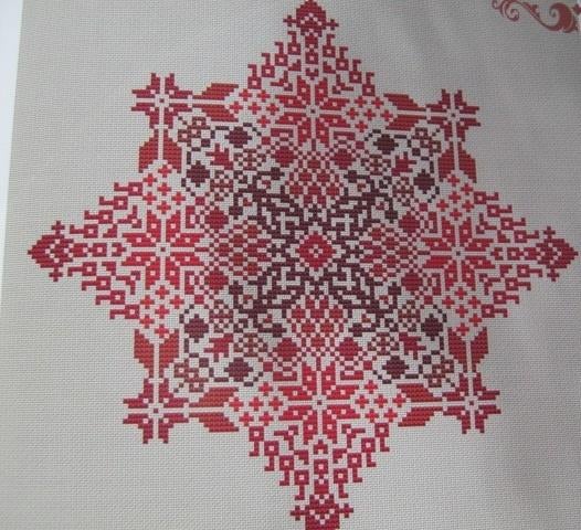 Borduurpatroon   Kerst Ster Rood   nr 7175, Verzenden, Nieuw, Handborduren, Patroon