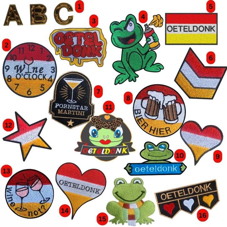 Oeteldonk emblemen, Kleding | Dames, Carnavalskleding en Feestkleding, Nieuw, Accessoires, Carnaval, Verzenden