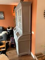 Grutterskast met 2 bolle glazen kleppen - licht grijs/wit, Ophalen, Gebruikt, 200 cm of meer, 150 tot 200 cm