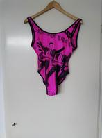 Vintage 80's zeldzame Elvis Presley badpak roze/zwart M/38, Antiek en Kunst, Antiek | Kleding en Accessoires, Ophalen of Verzenden