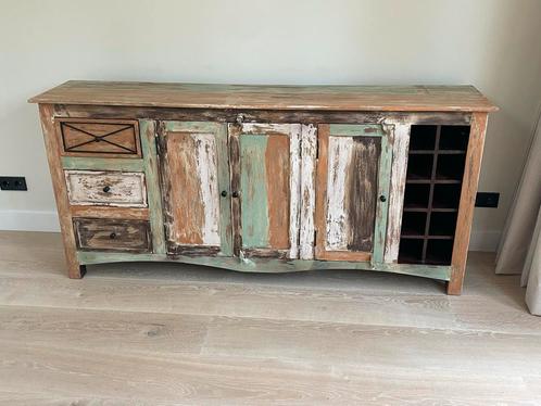 Houten Dressoir | vidaXL, Huis en Inrichting, Kasten | Dressoirs, Zo goed als nieuw, 150 tot 200 cm, 25 tot 50 cm, Met lade(s)