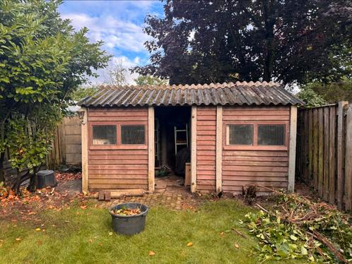 Betonnen schuur 3x5m – zelf demonteren en ophalen, Tuin en Terras, Tuinhuizen, Zo goed als nieuw, Schuur, Hout, 200 tot 400 cm