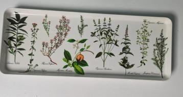 Vintage Mebel rechthoekig botanisch dienblad kruiden beschikbaar voor biedingen