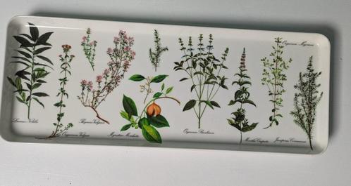 Vintage Mebel rechthoekig botanisch dienblad kruiden, Huis en Inrichting, Woonaccessoires | Dienbladen, Zo goed als nieuw, Kunststof