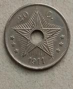 Belgisch Congo, 20 centimes 1911, Ophalen of Verzenden, Overige landen, Losse munt