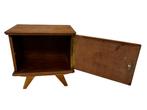 Vintage Nachtkastjes Set Van 2 Teak Fineer Jaren 60, Gebruikt, Vintage, Vintage, Minder dan 55 cm