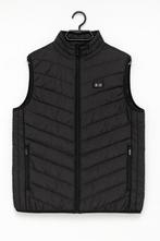 Zwarte gewatteerde jas met verwarming – maat S, Kleding | Heren, Bodywarmers, Onbekend, Zwart, Nieuw, Ophalen of Verzenden