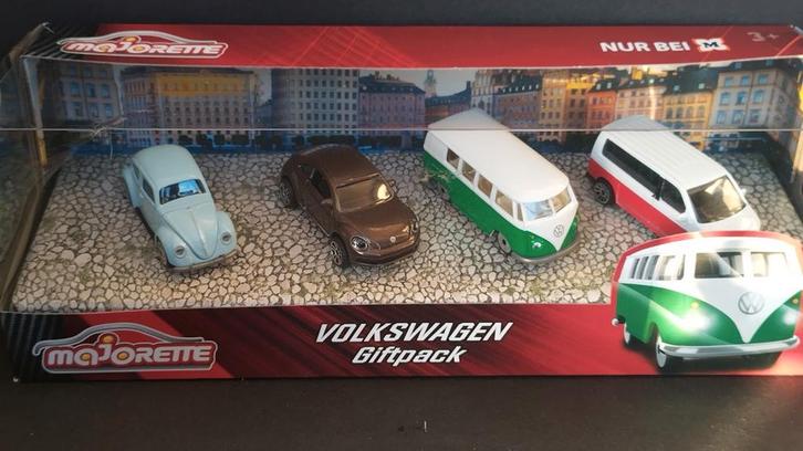 Volkswagen VW 4pack kever Beetle Transporter Majorette Pol, Hobby en Vrije tijd, Modelauto's | Overige schalen, Nieuw, Auto, Ophalen of Verzenden