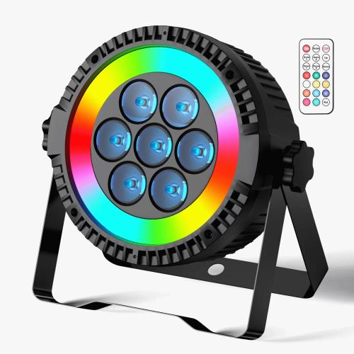 DJLicht 75W 4 in 1 RGBW Matrix Led Par met kleurenring en AB, Geluidgestuurd, ., Nieuw, Ophalen of Verzenden