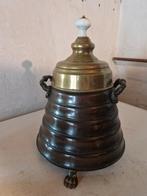 Antieke Koperen Stoof met Deksel, Antiek en Kunst, Antiek | Koper en Brons, Ophalen of Verzenden, Koper