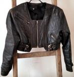 Vintage leder jasje kort model bruin prima staat maat M, Gedragen, Jasje, Maat 38/40 (M), Vintage