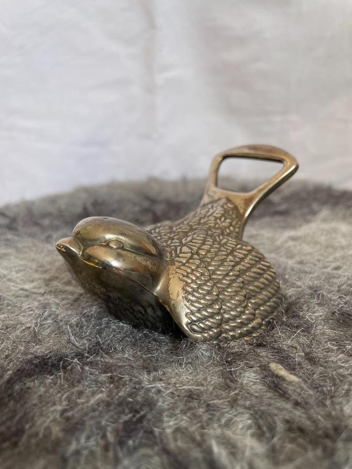 Messing vogel – flesopener, Antiek en Kunst, Antiek | Koper en Brons, Brons, Ophalen