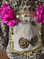 Carnaval Jas Meisjes Fuchsia Bloemen Applicatie, Ophalen of Verzenden, Meisje