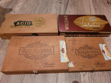 Vintage Sigaren Doosjes - Agio, Willem II, Balmoral beschikbaar voor biedingen