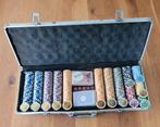 Unieke pokerset met luxe fiches met euro waardeopdruk!, Een of twee spelers, Ophalen of Verzenden, Gebruikt