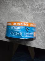 DVD +R 4,7GB TDK, Computers en Software, Beschrijfbare discs, Ophalen of Verzenden, Nieuw, Dvd