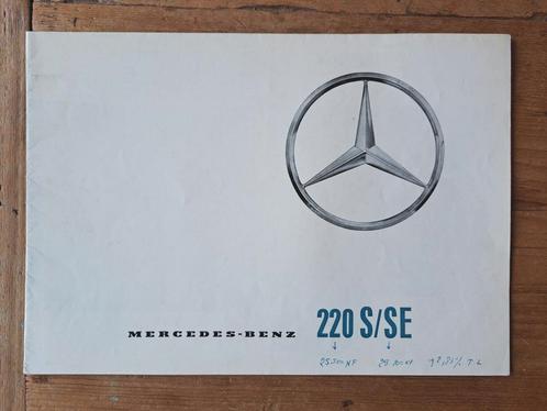Mercedes-Benz 220 S/SE folder met bijlage - 1961, Boeken, Auto's | Folders en Tijdschriften, Gelezen, Mercedes, Ophalen of Verzenden