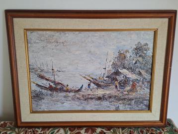 Fraai aziatisch schilderij beschikbaar voor biedingen
