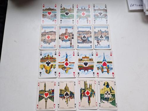 collectie ouderwetse Azen van vintage kaartspel, Verzamelen, Speelkaarten, Jokers en Kwartetten, Zo goed als nieuw, Speelkaart(en)