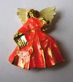 Kerst broche engel met bazuin rose (6123-1433), Ophalen, Nieuw, Roze, Overige materialen