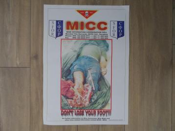SFOR poster waarschuwing voor mijnen MICC SFOR, Bosnie beschikbaar voor biedingen