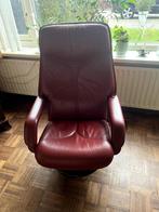 Fauteuils - Lederen stoel, Ophalen of Verzenden, Gebruikt, 75 tot 100 cm, 50 tot 75 cm