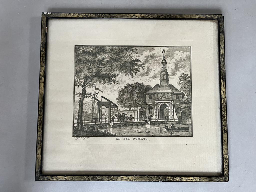 Prent, ets Zijlpoort Leiden, Ophalen of Verzenden