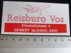 sticker reisburo vos gemert logo, Verzenden, Zo goed als nieuw, Bedrijf of Vereniging