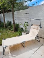 2 Opvouwbare crème ligbedden Chloe (1+1 gratis!), Tuin en Terras, Ligbedden, Ophalen, Gebruikt, Aluminium