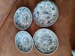 4 stuks antieke schaaltjes, Antiek en Kunst, Antiek | Servies los, Ophalen of Verzenden