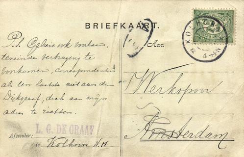L.G. de Graaf, Kolhorn N.H. - 01.1915 - briefkaart, Postzegels en Munten, Brieven en Enveloppen | Nederland, Briefkaart, Ophalen of Verzenden