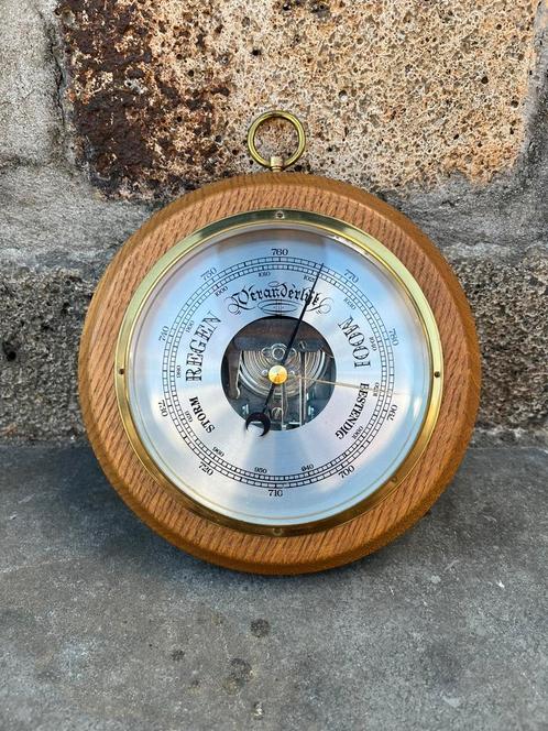 Vintage Nederlandse barometer/weerstation, Antiek en Kunst, Antiek | Gereedschap en Instrumenten, Ophalen of Verzenden