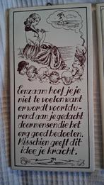 Vintage Tegeltje met Spreuk, Antiek en Kunst, Ophalen of Verzenden