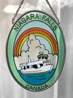 Raamhanger – Niagara Falls Canada (Glas-in-lood stijl), Minder dan 80 cm, Ophalen of Verzenden, Zo goed als nieuw, Glasplaat