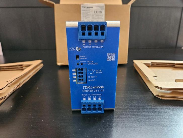 DIN-Rail voeding 3 fase 480W 24V TDK-LAMBDA DRB480-24-3-A1, Doe-het-zelf en Verbouw, Gereedschap | Machine-onderdelen en Toebehoren
