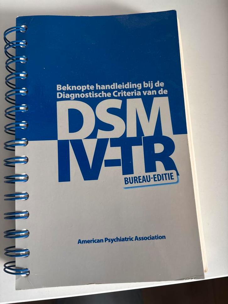 DSM-IV-TR Beknopte Handleiding Bureau-Editie, Boeken, Studieboeken en Cursussen, Gelezen, HBO, Alpha, Ophalen of Verzenden