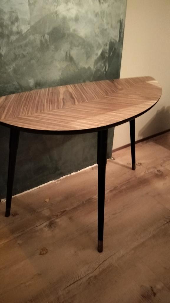 Vintage Ikea Tafeltje met Nerf Patroon Lövbacken, Huis en Inrichting, Tafels | Sidetables, Gebruikt, 25 tot 50 cm, Minder dan 50 cm