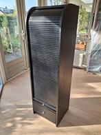 Smalle zwarte roldeurkast met lade 150x44x40, Huis en Inrichting, Kasten | Roldeurkasten en Archiefkasten, Ophalen, Zo goed als nieuw